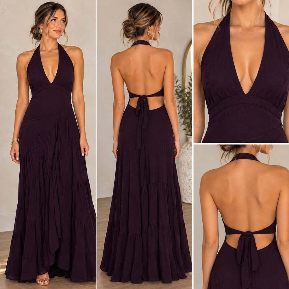 Free People Maxi Dress Dark Plum
